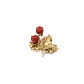 Marcello Minotto Gold and coral brooch